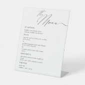 書エレガントモダン書の結婚夕飯 台座サイン (正面)