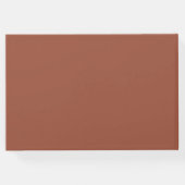 書エレガントモダン書テラコッタ結婚ズ ゲストブック (裏面)