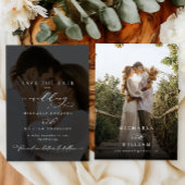 書エレガントモダン書2写真結婚の セーブザデート