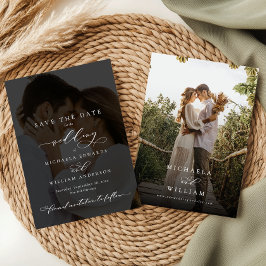 書エレガントモダン書2写真結婚の セーブザデート