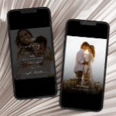 書エレガントモダン書2写真結婚の 招待状