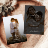 書エレガントモダン書2写真結婚の 招待状