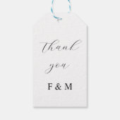 書エレガントモダン結婚書の記号 ギフトタグ (裏面)