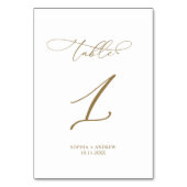 書エレガントモダン表1結婚の テーブルナンバー (正面)