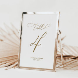 書エレガントモダン表4結婚の テーブルナンバー