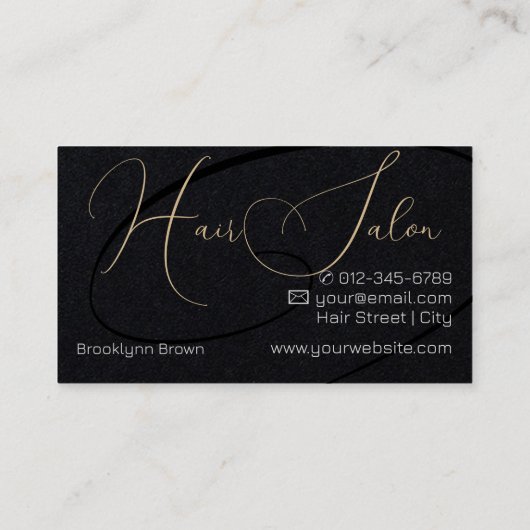 書エレガントモダン跡のサロン 名刺 (裏面)