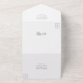 書エレガントモダン跡の写真結婚の オールインワン招待状 (外側)