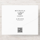 書エレガントモダン跡の写真結婚の オールインワン招待状 (背面)