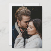 書エレガントモダン跡の写真結婚の 招待状 (裏面)