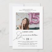 書エレガントモダン跡キンセアニェラ 招待状 (正面)