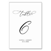 書エレガントモダン道の表結婚6 テーブルナンバー (裏面)