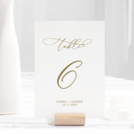 書エレガントモダン道の表結婚6 テーブルナンバー