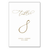 書エレガントモダン道の表結婚8 テーブルナンバー (正面)