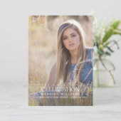 書エレガントモダン道写真卒業 招待状 (スタンド正面)