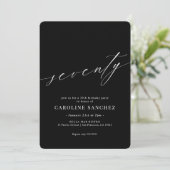 書エレガントモダン道70誕生日 招待状 (スタンド正面)