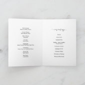 書エレガント事草書の折り結婚式 プログラム (内部)