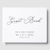 書エレガント伝統的字の結婚文字 ゲストブック (正面)