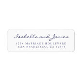 書エレガント名の結婚差出人住所 ラベル (正面)