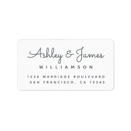 書エレガント名オフ – 黒差出人住所 ラベル