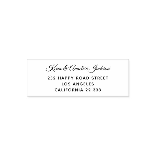 書エレガント字のモダン差出人住所 セルフインキングスタンプ (デザイン)