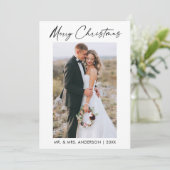 書エレガント字の筆結婚記写真 シーズンカード (スタンド正面)