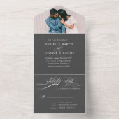 書エレガント字グレー(ENVは不要) オールインワン招待状 (内側)