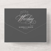 書エレガント字グレー(ENVは不要) オールインワン招待状 (裏面)