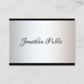 書エレガント字スクリプシンプルトトレンディーテンプレート 名刺 (正面)