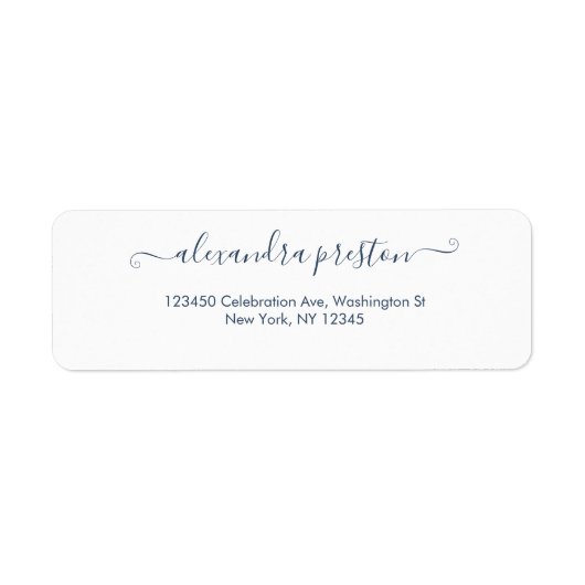 書エレガント字スクリプト住所 シール (正面)