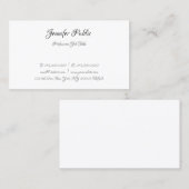 書エレガント字スクリプト文字モダンテンプレート 名刺 (正面/裏面)