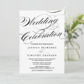 書エレガント字スクリプト結婚式招待状 招待状 (スタンド正面)