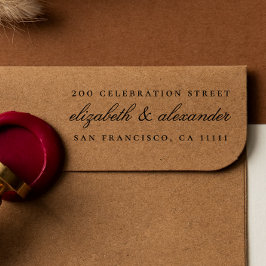 書エレガント字スクリプト |カスタム差出人住所 セルフインキングスタンプ