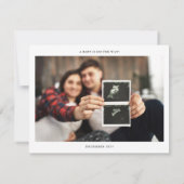 書エレガント字フォーマルベビー告知カード サンキューカード (裏面)