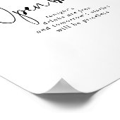 書エレガント字結婚の開いたバー記号 ポスター (角)