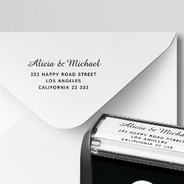 書エレガント字結婚差出人住所 セルフインキングスタンプ