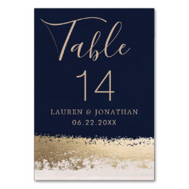 書エレガント字，海軍，金ゴールド結婚ズ テーブルナンバー