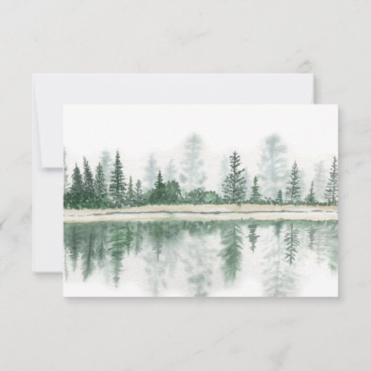 書エレガント式素朴RSVPカード 出欠カード (裏面)