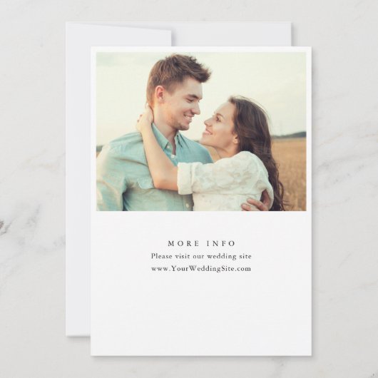 書エレガント式結婚式の日付を保存2 PHOTO セーブザデート (裏面)