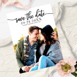書エレガント式結婚式の日付写真を保存 ポストカード<br><div class="desc">書エレガント式結婚式の日付の写真はがきを保存</div>