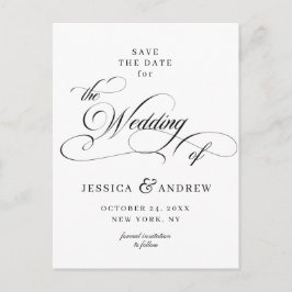 書エレガント式結婚式はがきを保存 ポストカード