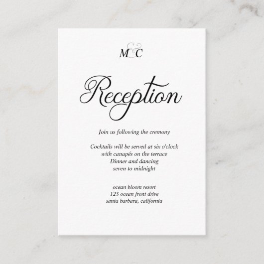 書エレガント披露宴⎢エンクロージャカード エンクロージャーカード (正面)