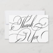 書エレガント文字メッセー結婚ジ サンキューカード (正面)