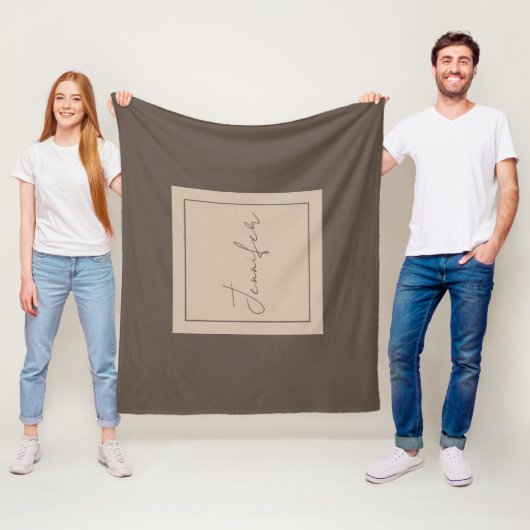 書エレガント書のシンプル名前 フリースブランケット (インサイチュ)