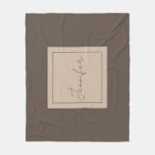書エレガント書のシンプル名前 フリースブランケット (正面)