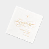 書エレガント書のバプテ男女兼用ィス 箔ナプキン (左)