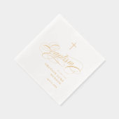 書エレガント書のバプテ男女兼用ィス 箔ナプキン (右)
