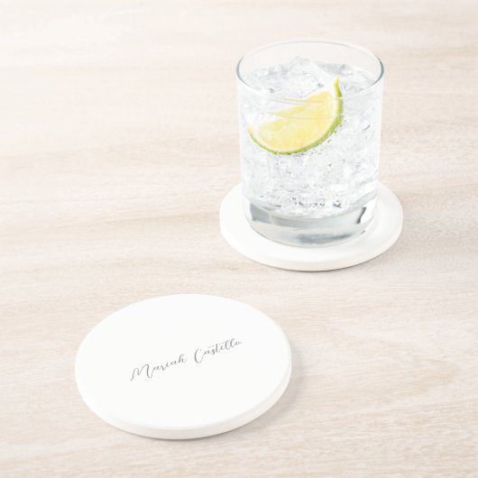 書エレガント書のミニマリスト名 コースター (側面)