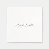 書エレガント書のミニマリスト名 スタンダードカクテルナプキン (正面)