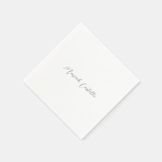 書エレガント書のミニマリスト名 スタンダードカクテルナプキン (角)