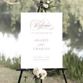 書エレガント書のミニマル歓迎サイン ポスター